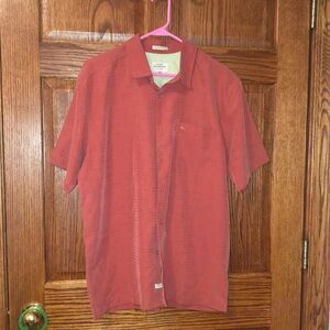 Quiksilver Red Casual Button Down Shirt